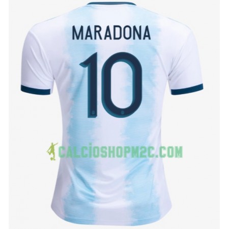 Argentina Diego Maradona 10 Maglia Prima Copa América 2019 Manica Corta